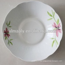 Placa de sopa de placa de plato de porcelana de Linyi cerámica